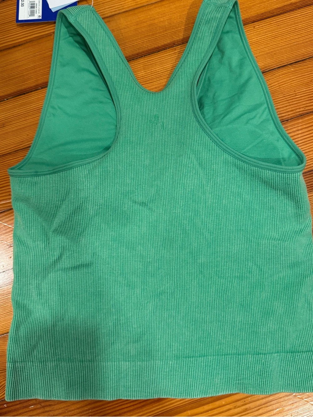 JoyLab Green Ribbed V-Neck Racerback Tank - Picture 2 of 2